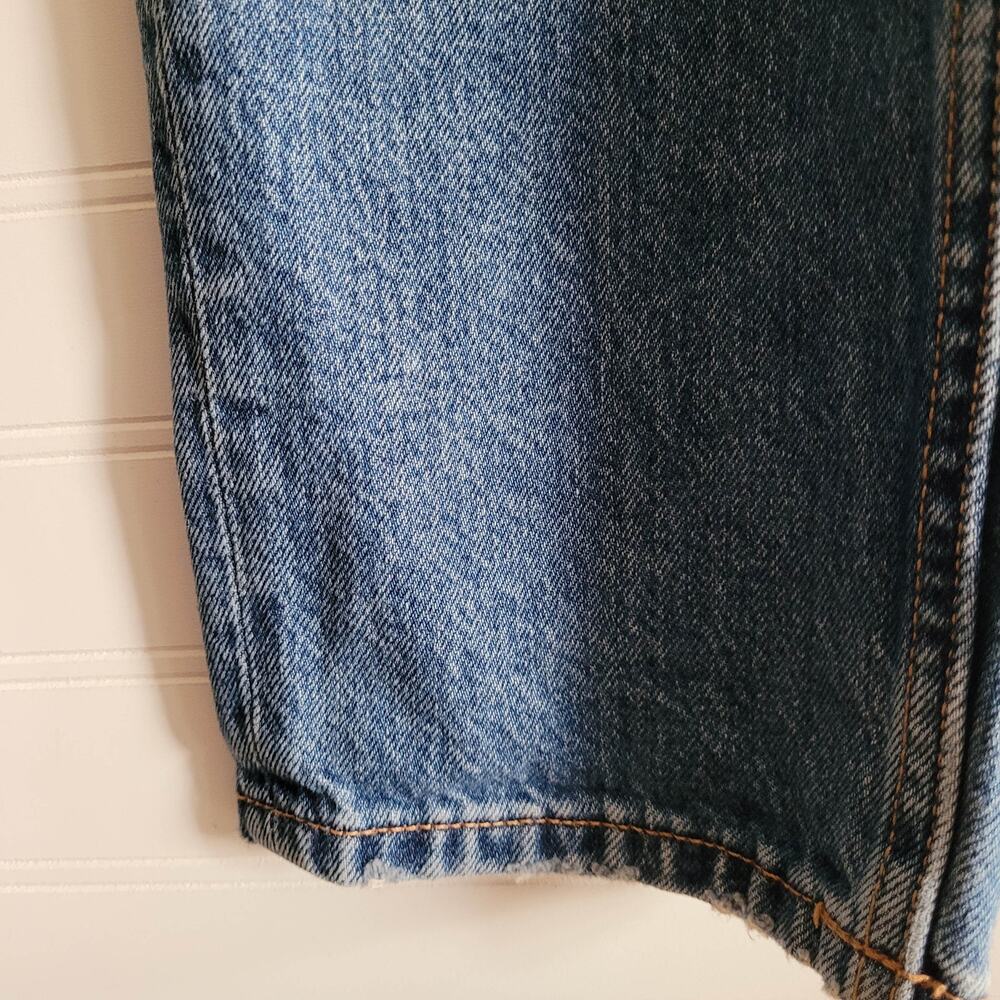 Everlane Jeans Size 27 Blue O-S Boyfriend Ripped Distressed Button Fly - Picture 2 of 14